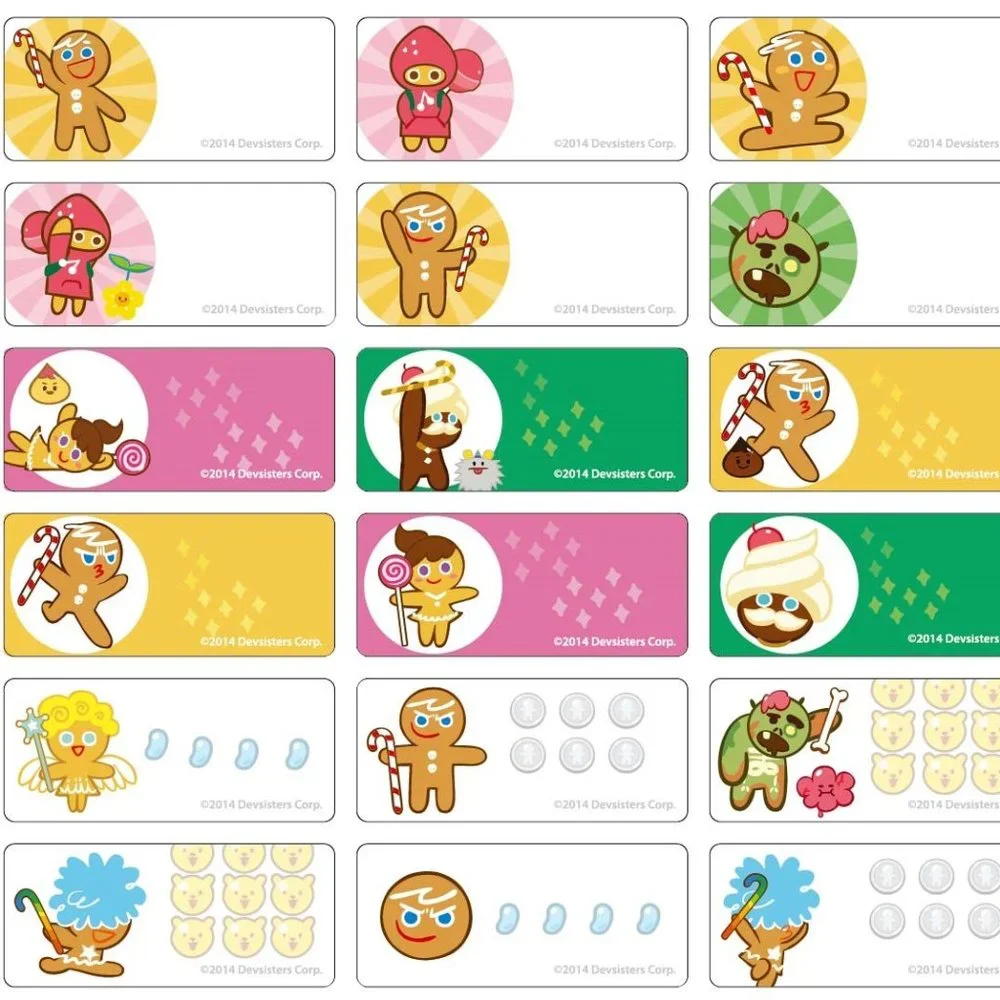 Personalized Kids School Name Stickers Name Labels - Cookie Run The Gingerbread